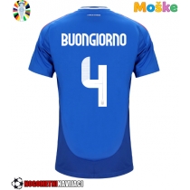 Moške Nogometnih dresov Italija Alessandro Buongiorno #4 Domači EP 2024 Kratki rokavi